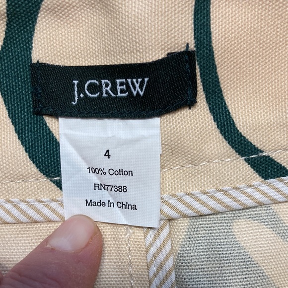 J.CREW Printed Canvas Button Tie Front Skirt - Picture 9 of 9